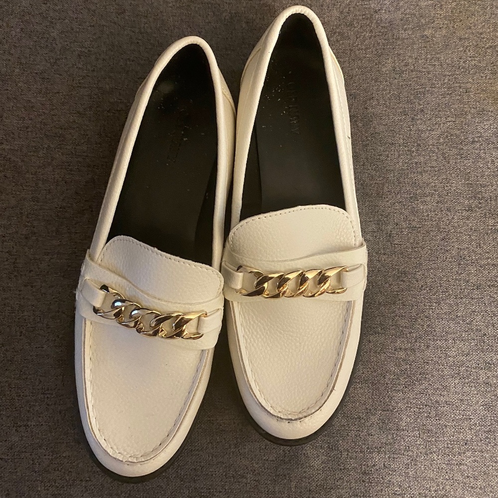 Off White Chunky Loafers